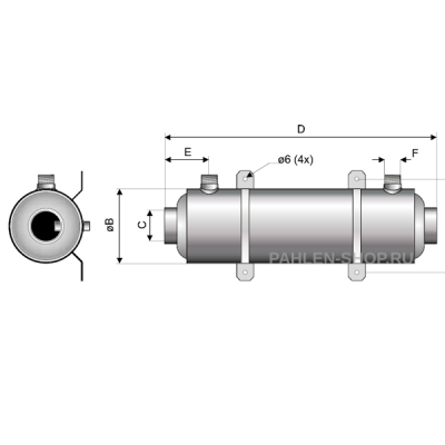 Теплообменник из нержавеющей стали Hi-Flow HF 40 40 кВт, Pahlen 11393