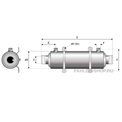 Теплообменник титановый Hi-Flow titanium T40 40 кВт, Pahlen 11333