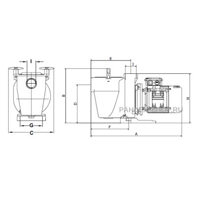 Бронзовый насос P01 0,43 кВт, Pahlen 120100HZ